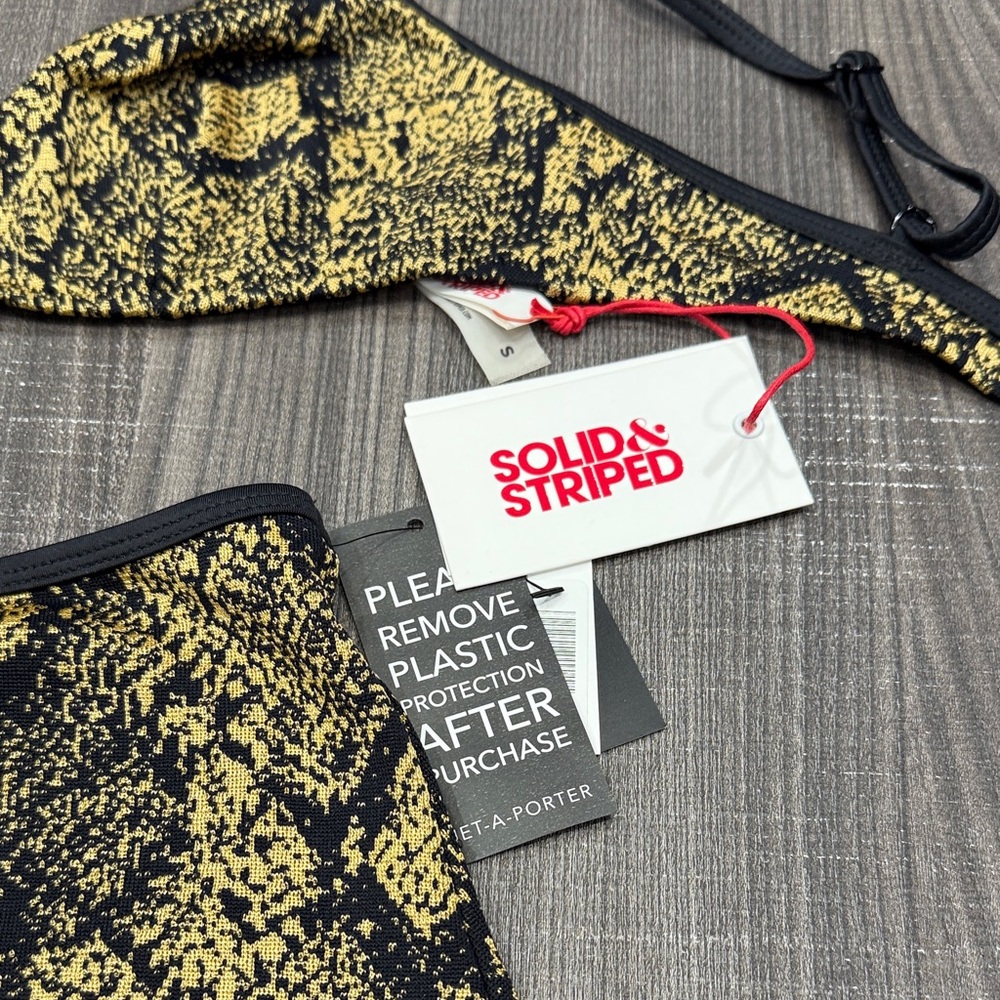 SOLID & STRIPED Black and Gold Patterned Bikini - Picture 4 of 7